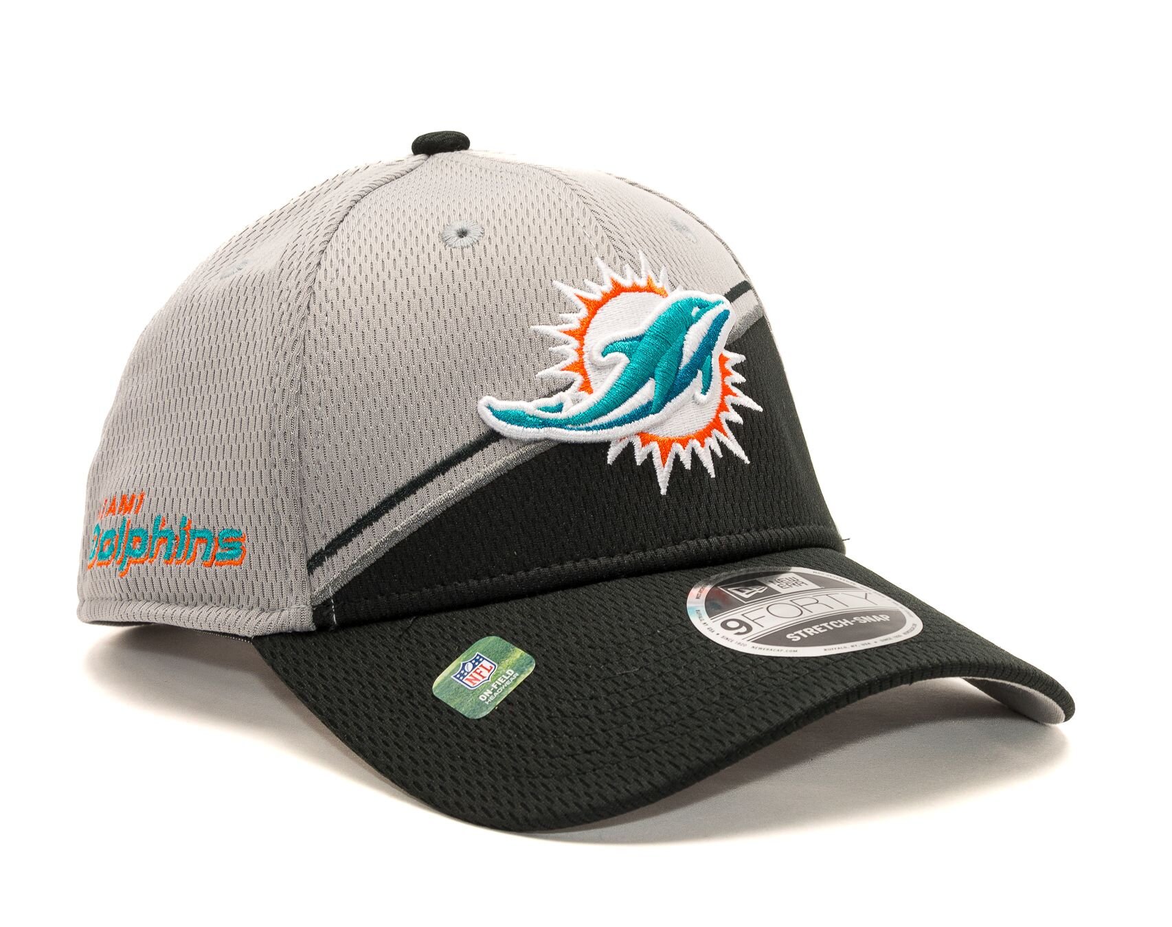 Miami Dolphins NFL 2023 Sideline New Era 9Forty Stretch Snap Team Cap