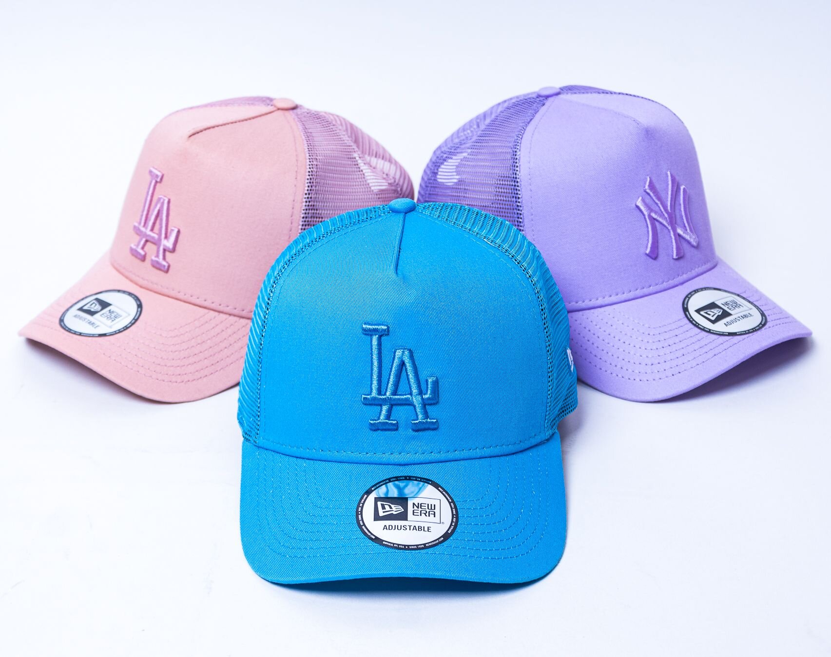 Official New Era LA Dodgers Tonal Mesh Blue 9FORTY A-Frame Trucker