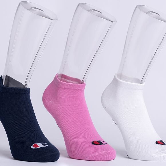 Champion 3pk Sneaker Socks FUP/WHT/NNY