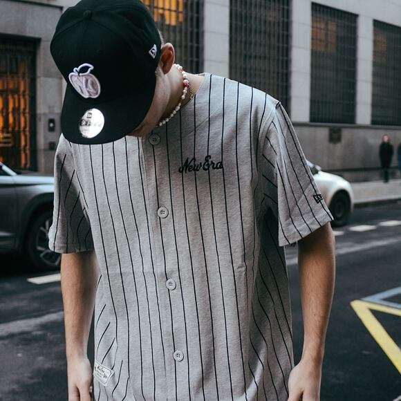 New Era Pinstripe Jersey Heather Gray / Black T-Shirt