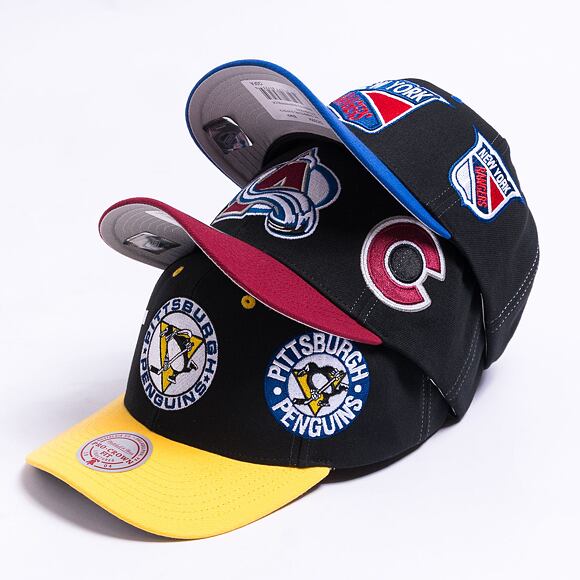 Kšiltovka Mitchell & Ness Overbite Pro Snapback Vntg Pittsburgh Penguins Black