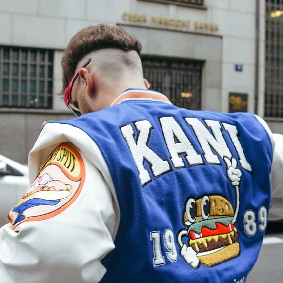 Bunda Karl Kani OG Block Patch College Jacket navy/off white