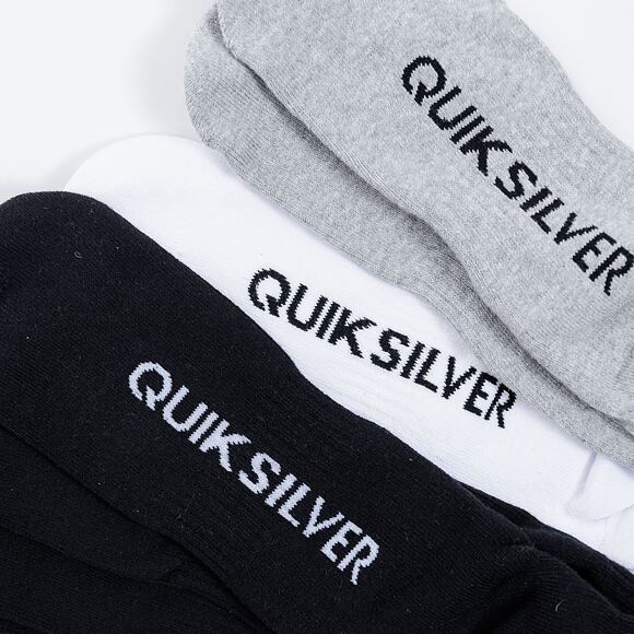 Balení dvou párů ponožek Quiksilver Basic Crew Socks Black