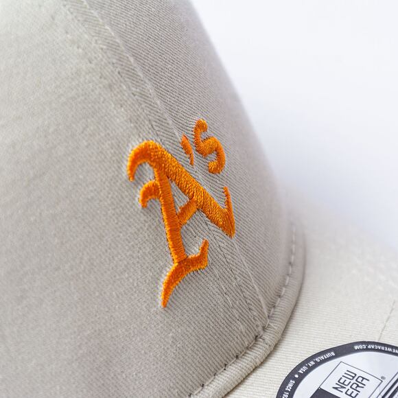 Kšiltovka New Era - 9FORTY Summer Washed - Oakland Athletics - Off White / Orange