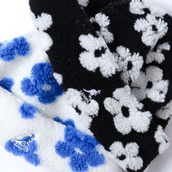 Kulich Kangol - Floral Fleece Beanie - White/Blue