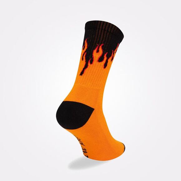 Ponožky New Era - Flame Crew Socks - Black / Orange