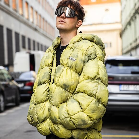 Bunda Karl Kani - Oversized Square Quilted Puffer Jacket - Lime Green