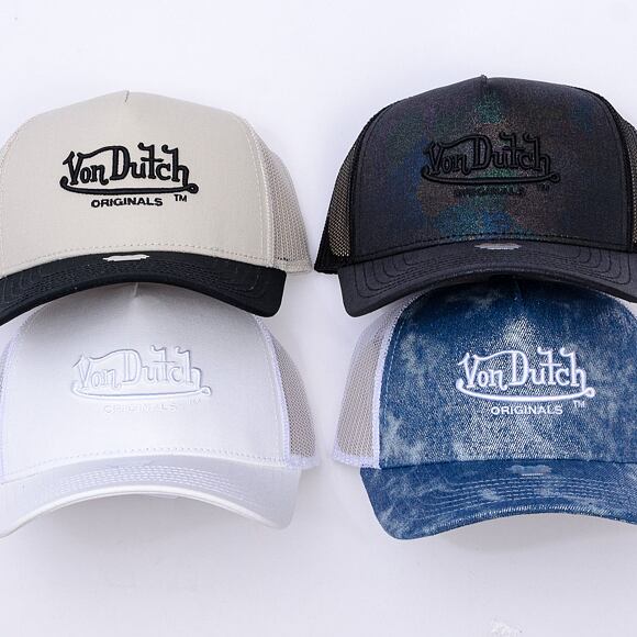 Kšiltovka Von Dutch - Trucker Newark - Caps - Cot Twill - White