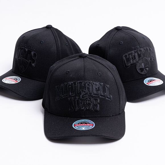 Mitchell & Ness Branded Black Out Arch 110 Snapback Black Cap