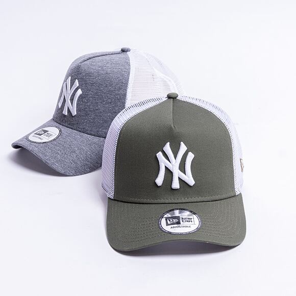 New Era 9FORTY Trucker MLB League Essential New York Yankees Olive / White Cap