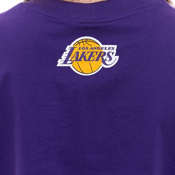 Dámské Triko New Era NBA Team Wordmark Crop Tee Los Angeles Lakers - Purple / Gold