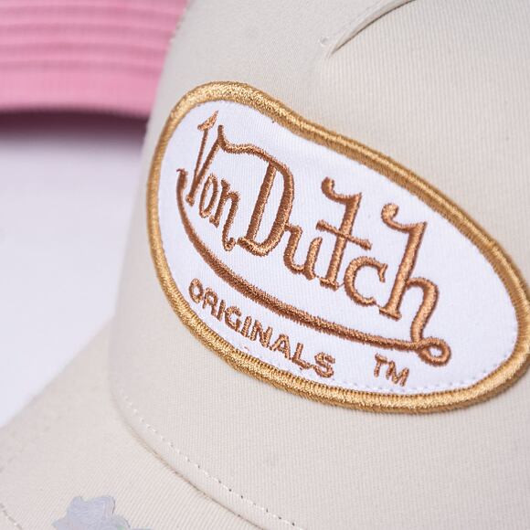 Kšiltovka Von Dutch Boston Trucker Cream/White