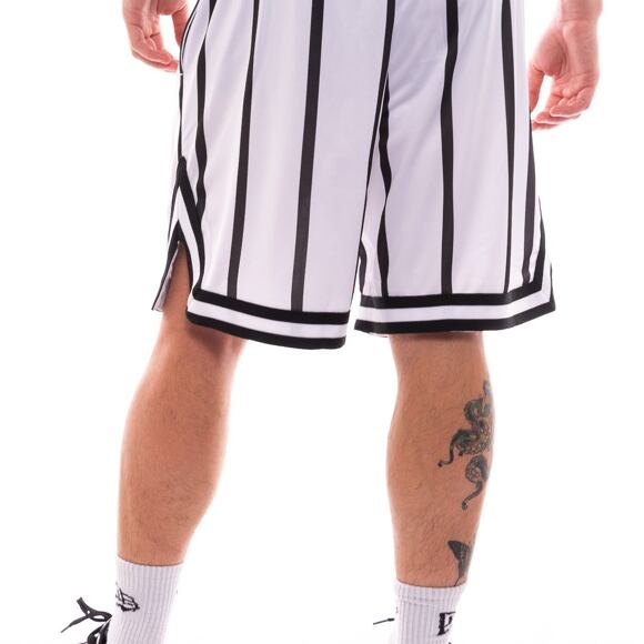 Kraťasy Karl Kani Small Signature Striped Mesh Shorts white/black