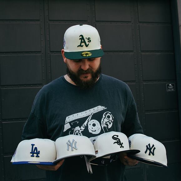 Kšiltovka New Era 59FIFTY MLB Oakland Athletics Retro - Cream White