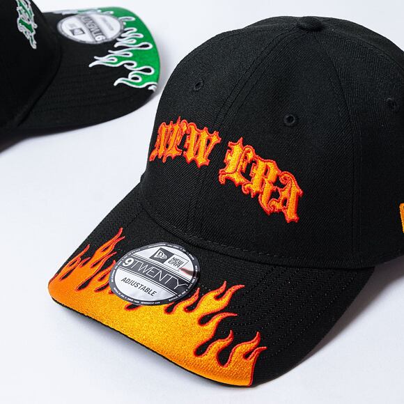 Kšiltovka New Era - 9TWENTY Flame - Black / Orange