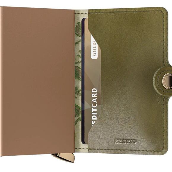 Peněženka Secrid Miniwallet Stitch Floral Olive