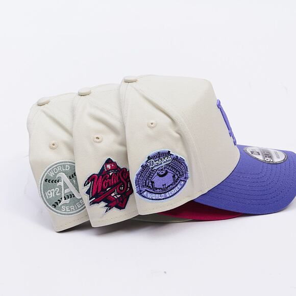 Kšiltovka New Era - MLB Cream & Patch 9FORTY A-Frame - NY Yankees - Cream / Burgundy