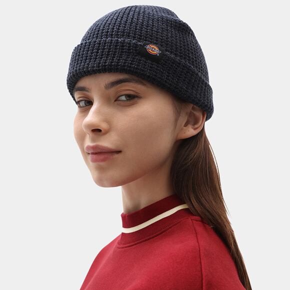 Dickies Woodworth Waffle Navy Blue Winter Beanie