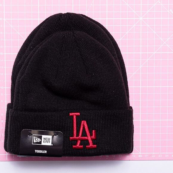 Dětský Kulich New Era MLB Kids League Essential Beanie Los Angeles Dodgers Black / Cardinal