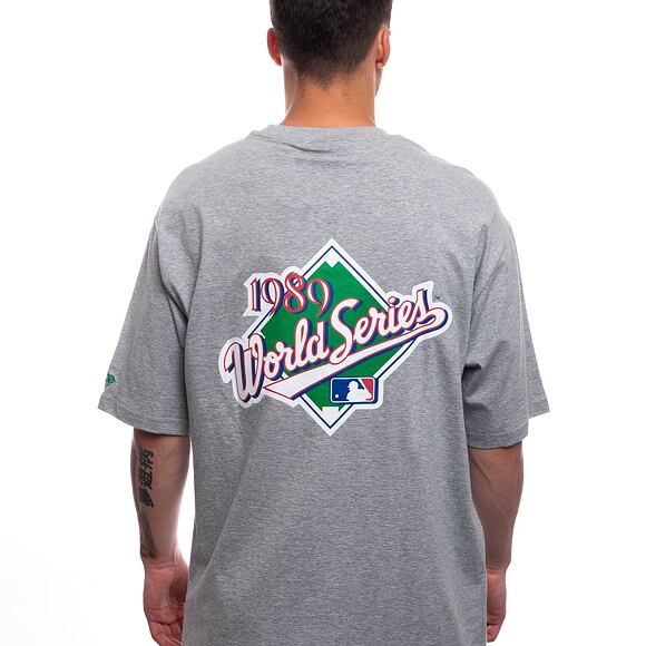 Triko New Era MLB World Series Oversized Tee Oakland Athletics - Heather Grey / White