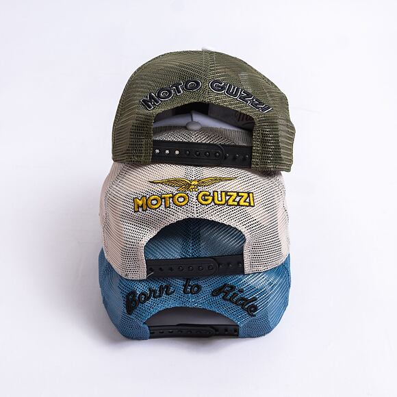 Kšiltovka New Era 9FORTY A-Frame Trucker Moto Guzzi - Olive / Black