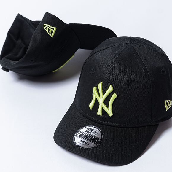 Dětská Kšiltovka New Era - 9FORTY League Essential - NY Yankees - Black / Neon Yellow