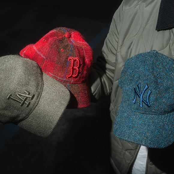 Kšiltovka New Era - 9TWENTY MLB Harris Tweed - Boston Red Sox - Red