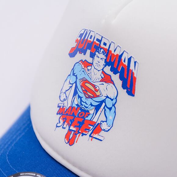 Dětská Kšiltovka New Era - Warner Bros Superman 9FORTY Trucker - Blue Azure