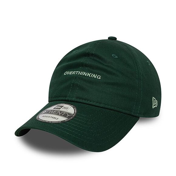 Kšiltovka New Era - Slogan 9TWENTY Overthinking - Dark Green