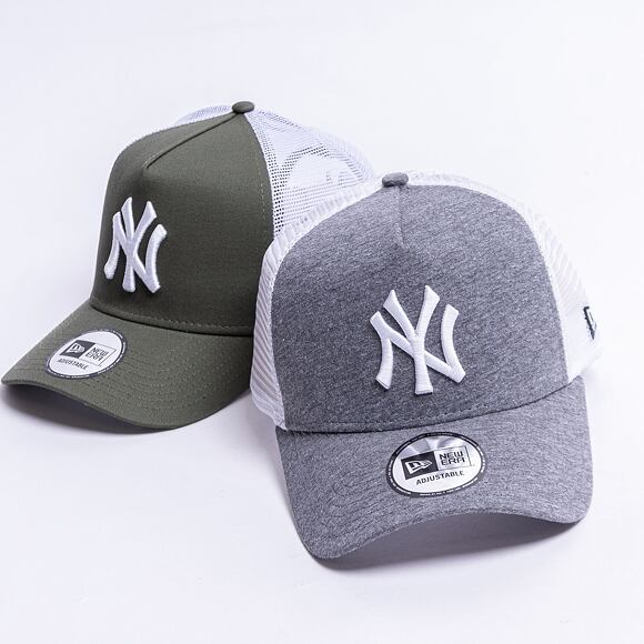 New Era 9FORTY Trucker MLB Jersey New York Yankees Grey Heather / White Cap