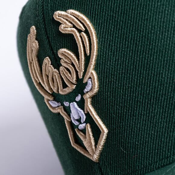 Mitchell & Ness Team Ground 2.0 Snapback Milwaukee Bucks Green Cap