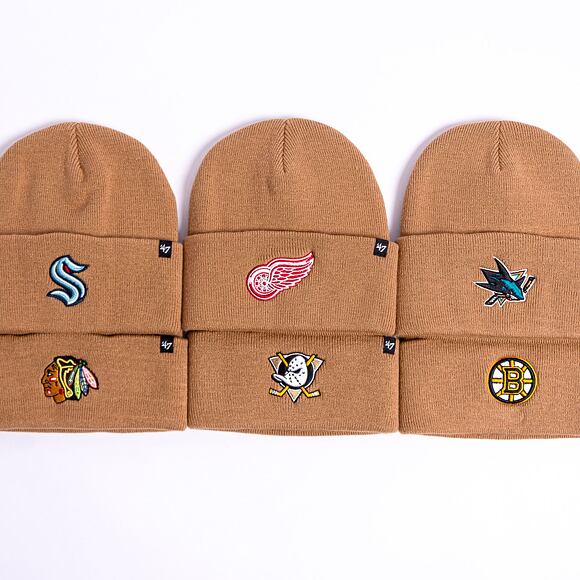 '47 Brand NHL Seattle Kraken Haymaker '47 Cuff Knit Camel Winter Beanie