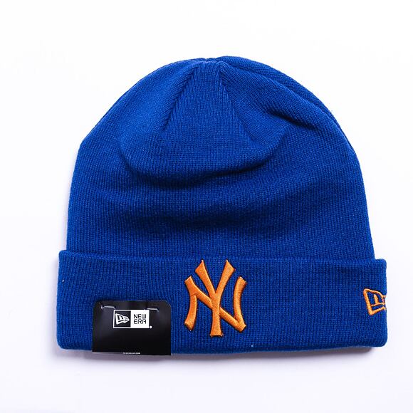 New Era MLB League Essential Cuff Beanie New York Yankees Royal Blue / Orange