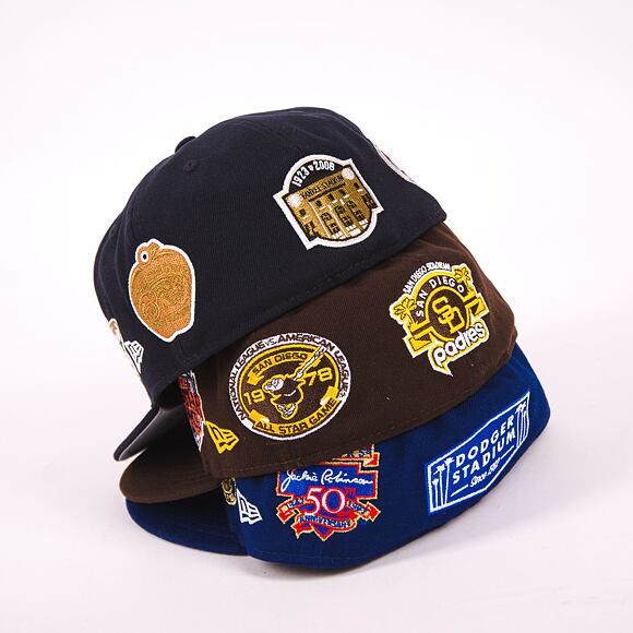 Kšiltovka New Era 59FIFTY MLB Coops Multi Patch San Diego Padres Team Color / Gold