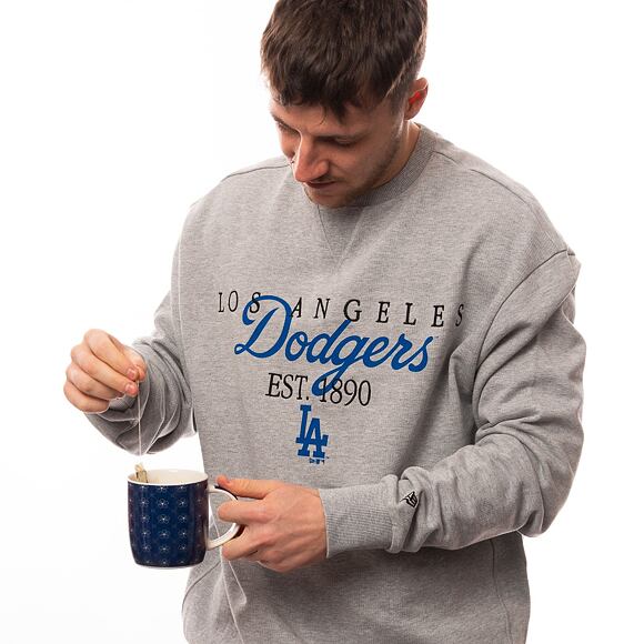 Mikina New Era MLB Lifestyle Crewneck Los Angeles Dodgers Heather Grey / Navy