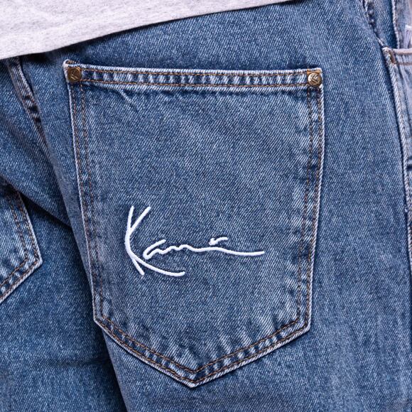 Džíny Karl Kani Small Signature Baggy Five Pocket Denim Vintage Indigo