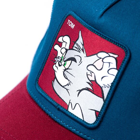 Kšiltovka Capslab Tom and Jerry Trucker - Scary Tom - Darky Blue / Burgundy