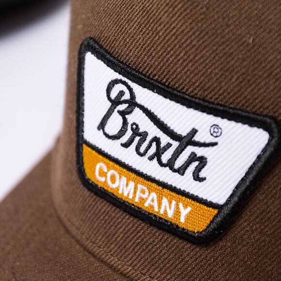 Kšiltovka Brixton Linwood C Netplus MP Snapback - Sepia/Black/Yellow