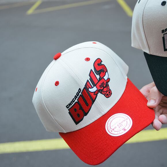 Kšiltovka NBA Retro Type Pro Snapback Chicago Bulls Off White