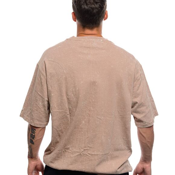 Triko New Era - Wash Oversized Tee - Beige / Black