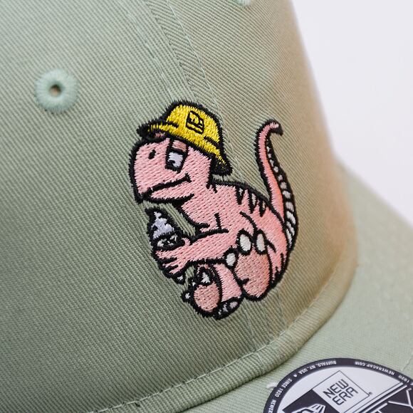 Dětská Kšiltovka New Era - Dinosaur 9FORTY - Mint Green / Pink