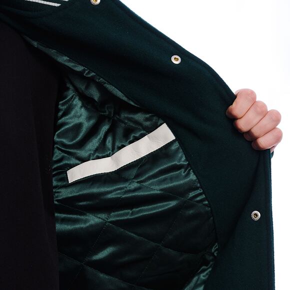 Bunda New Era - Varsity Patch Jacket - Dark Green