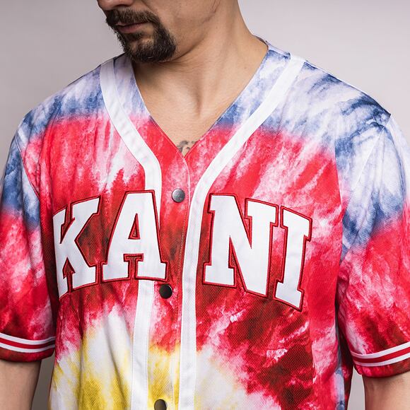 Karl Kani Serif Tie Dye Baseball Shirt multicolor T-Shirt