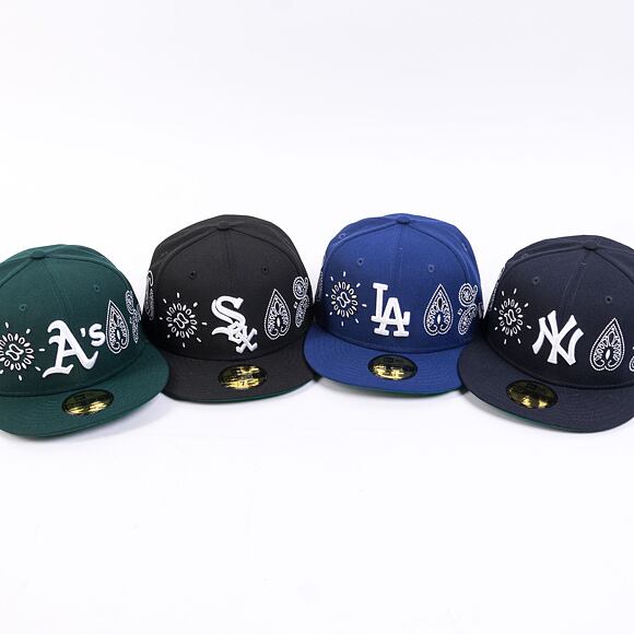 New Era 59FIFTY MLB All-Over-Print Paisley 5 Los Angeles Dodgers Team Color / Optic White Cap