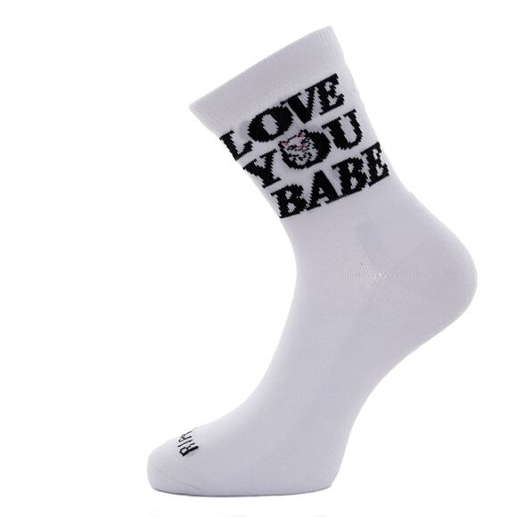 Ponožky Rip N Dip Love You Mid Socks (White)