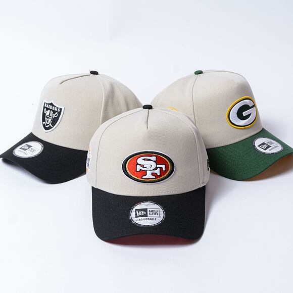 Kšiltovka New Era - 9FORTY A-Frame Cream Patch - San Francisco 49ers - Stone / Black