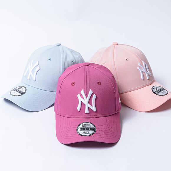 Dětská Kšiltovka New Era - 9FORTY League Essential - NY Yankees - Pink / White