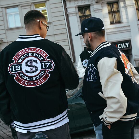 Bunda New Era - Patch Varsity Jacket - Chicago White Sox - Black