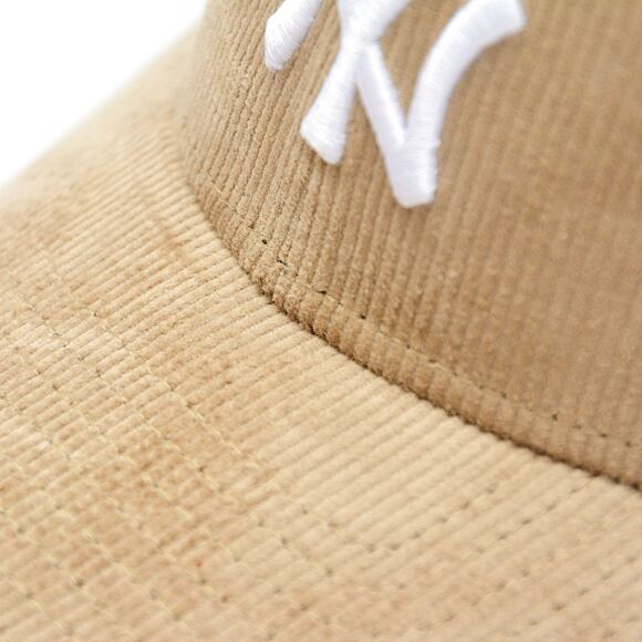 Kšiltovka New Era - 9FORTY MLB Cord - NY Yankees - Beige / White