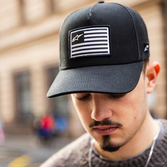 Kšiltovka Alpinestars - Flag Snapback - Black/Black